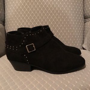 Black suede ankle boots